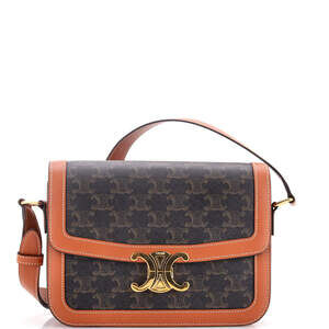 Celine Medium Triomphe Shoulder Bag Triomphe Coated Canvas